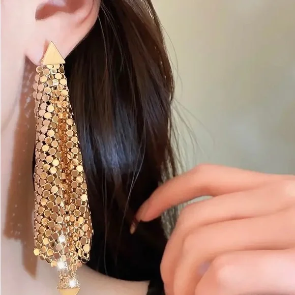 Luxury fashion designer earrings tassel - Picture 6 of 12